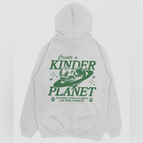 Kinder Planet Hoodie White - Picture 1 of 2